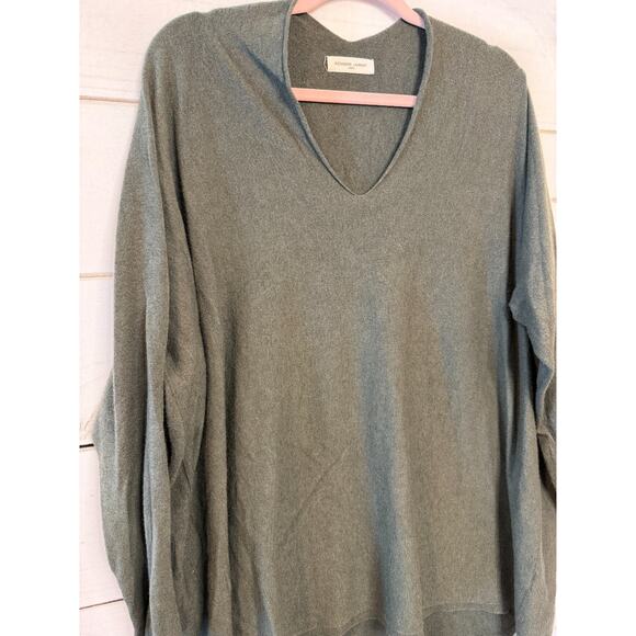 Alexandre Laurent Sweater Green Solid Est. Sz LG Classic Chic - Picture 5 of 5